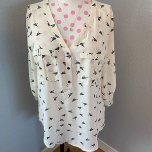 Maurice’s 3/4 sleeve ivory blouse